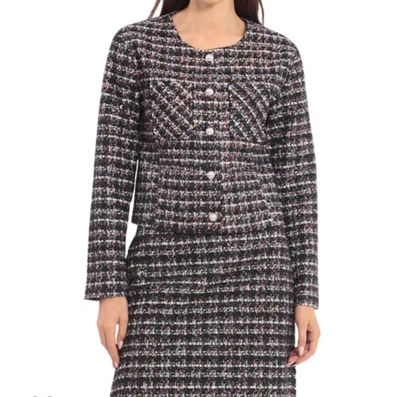 BAGATELLE Tweed Cropped Jacket, size M - Picture 2 of 16